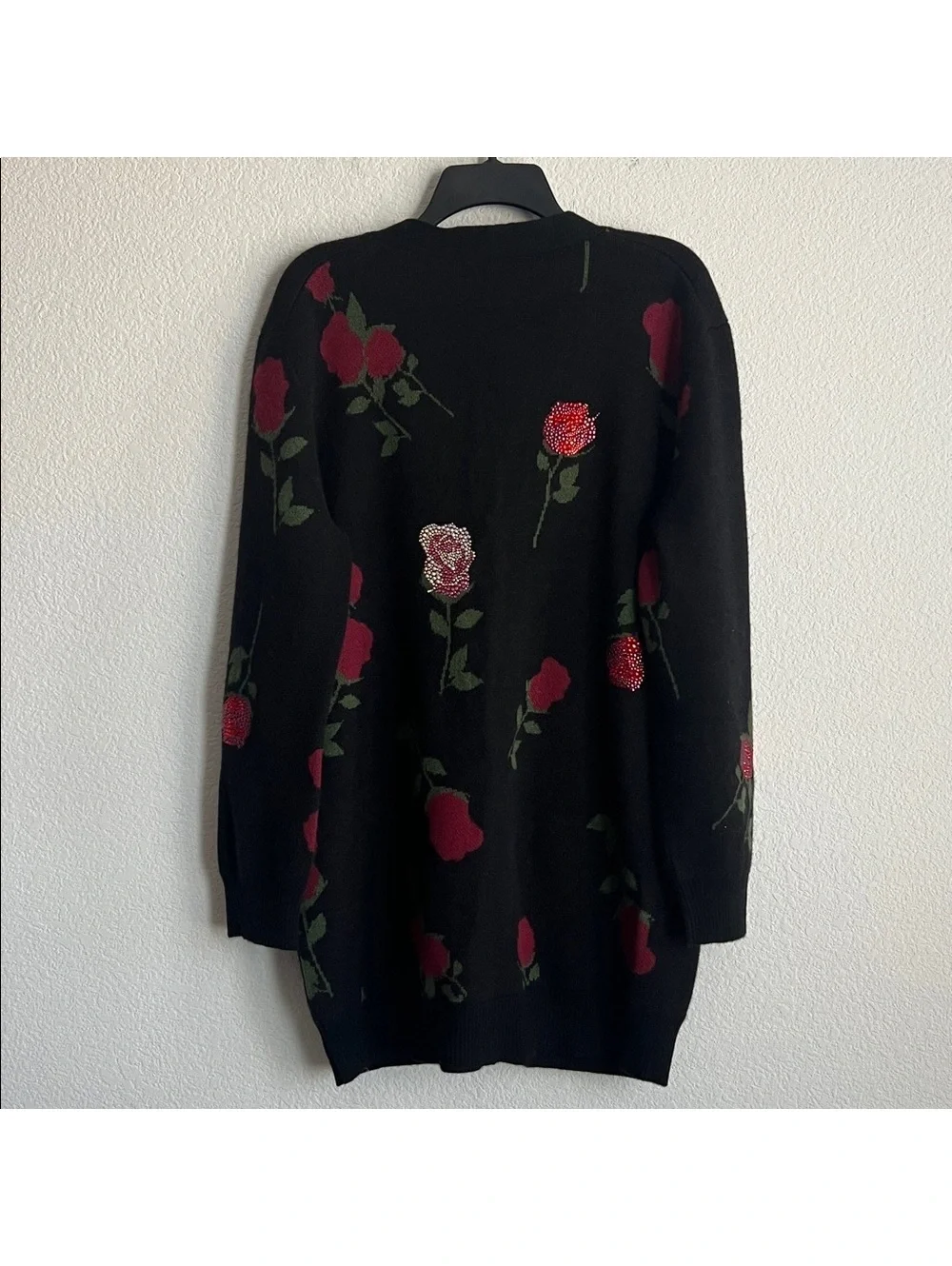 Libertine ‘BRAVA!’ Oversized Cardigan in Black Floral Women's Size XL, NEW w/Tag